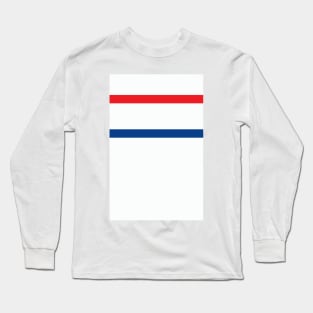 Rangers Retro 2000 White Red Blue Bars Away Long Sleeve T-Shirt